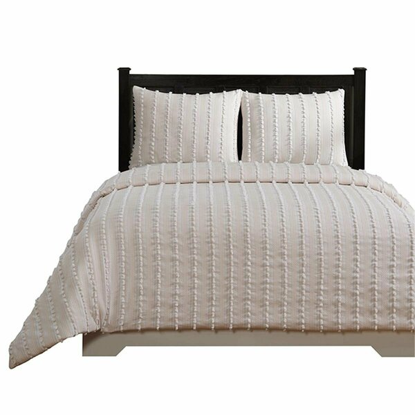 Better Trends Angelique Collection 100% Cotton King Comforter Set in Peach QUANKIPE
